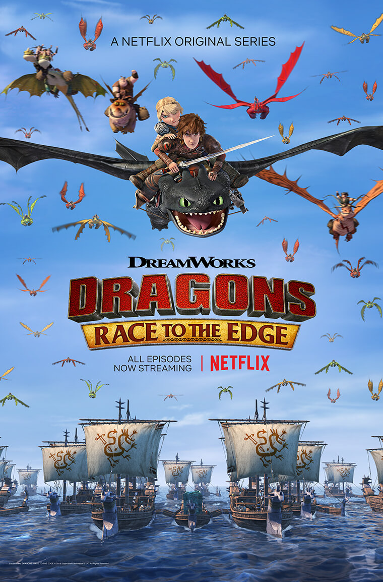 how to train your dragon: race to the edge poster